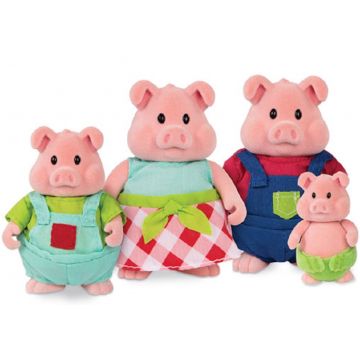 Set figurine Battat Lil' Woodzeez - Familia purcelusi