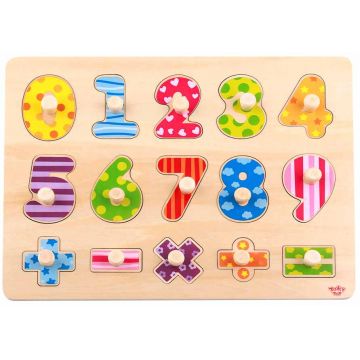 Tooky Toy Puzzle cu manere educativ Cifre