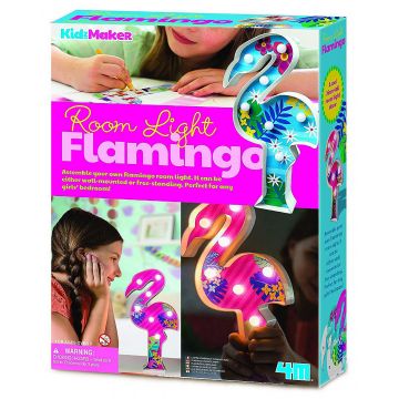 4M Kidz Maker Creative Kit - DIY, Lampă decorativă, flamingo