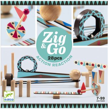 Constructor Djeco Zig & Go - 28 piese