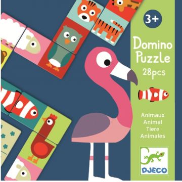 Dominouri pentru copii  Djeco - Animo, cu două fețe
