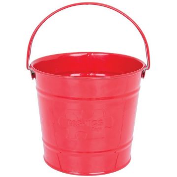 Galeata de gradina pentru copii Bigjigs - Metalica, rosie