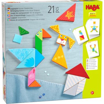 Joc din lemn Haba - Chipuri, 21 piese