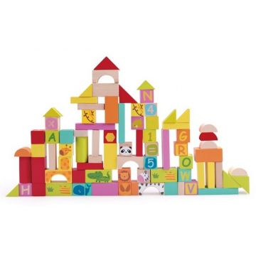 Jucarie din lemn Classic World - Blocuri cu animale