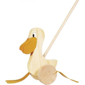 Jucarie din lemn de impins Goki - Pelican