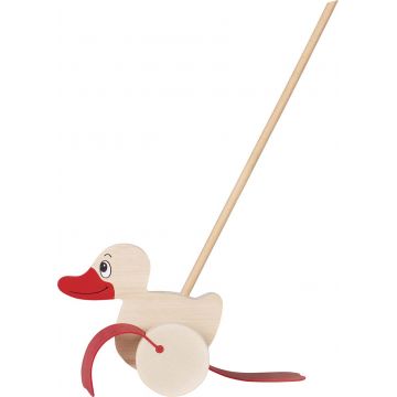 Jucarie din lemn de impins Goki - Ratusca