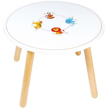Masa din lemn pentru copii Bigjigs - Animalele din jungla