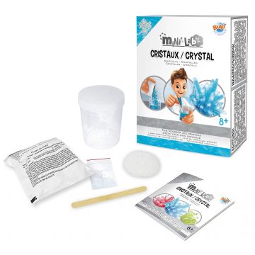 Mini laborator Buki Mini Lab - Cristale crescatoare, albastre