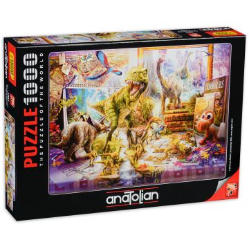 Puzzle Anatolian din 1000 de piese - Lumea dinozaurilor, Yan Patrick