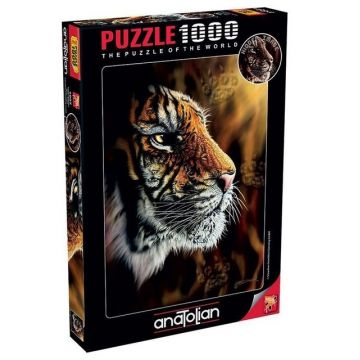 Puzzle Anatolian din 1000 de piese - Tigru salbatic