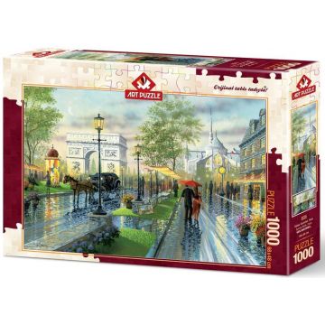 Puzzle Art Puzzle din 1000 de piese - Plimbare  de primavara, Paris, Ken Shotwell