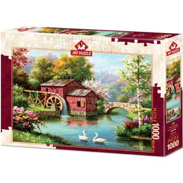 Puzzle Art Puzzle din 1000 de piese - Vechea moara rosie
