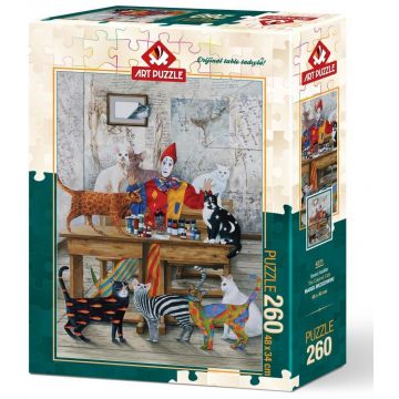 Puzzle Art Puzzle din 260 de piese - Pisicile colorate, Marek Brzozowski