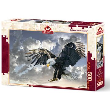 Puzzle Art Puzzle din 500 de piese - Negru si Alb  (Vultur plesuv), Owen Francis Bell