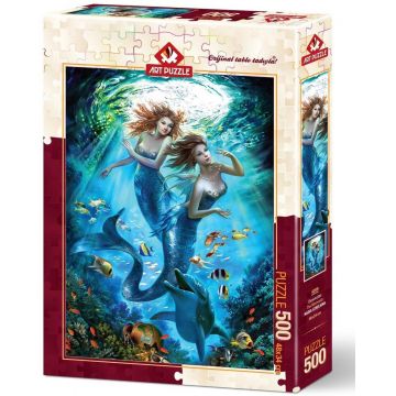 Puzzle Art Puzzle din 500 de piese - Sirene, Nadia Sageata