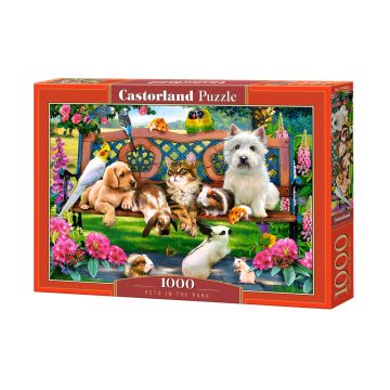 Puzzle Castorland din 1000 de piese - Animale de companie in parc, Howard Robinson