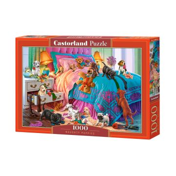 Puzzle Castorland din 1000 de piese - Catelusi jucausi
