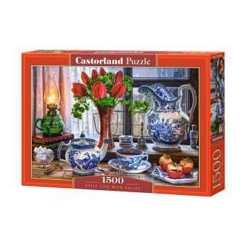 Puzzle Castorland din 1500 de piese - Natura statica cu lalele