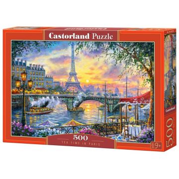 Puzzle Castorland din 500 de piese - Timp pentru ceai in Paris