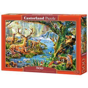 Puzzle Castorland din 500 de piese - Viata in padure