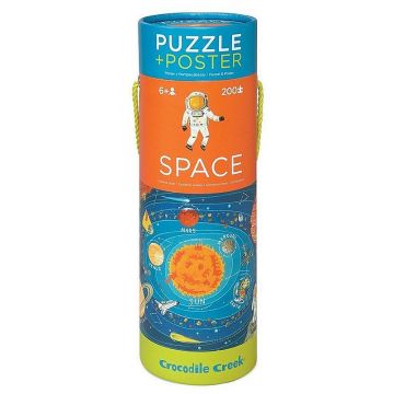 Puzzle Crocodile Creek din 200 de piese - Cosmos, cu poster caou