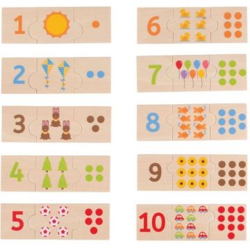 Puzzle din lemn Bigjigs - Cunoaste  cifrele