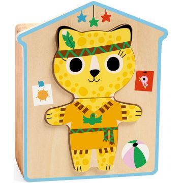 Puzzle din lemn Djeco - Animale