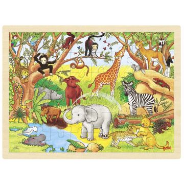 Puzzle din lemn Goki - Africa