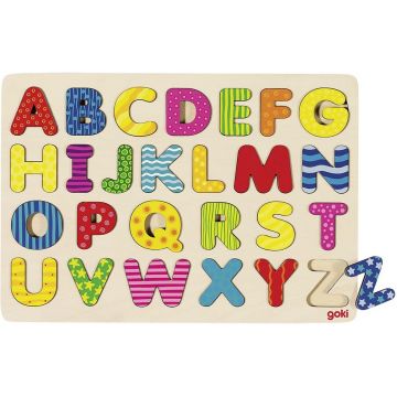 Puzzle din lemn Goki - Puzzle alfabetic