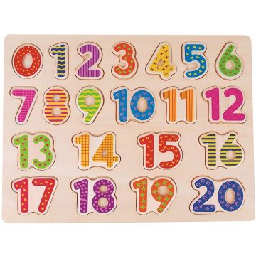 Puzzle din lemn Lelin -Numerele de la 1 la 20