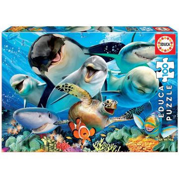 Puzzle Educa din 100 de piese - Sub apa
