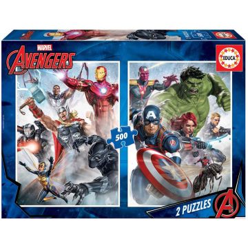 Puzzle Educa din 2 x 500 de piese - The Avengers