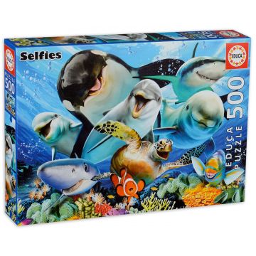 Puzzle Educa din 500 de piese - Selfie subacvatic