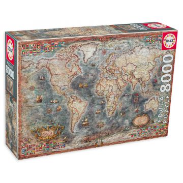 Puzzle Educa din 8000 de piese - Harta istorica a lumii