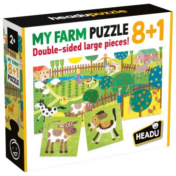 Puzzle educativ  Headu - Ferma, 8+1