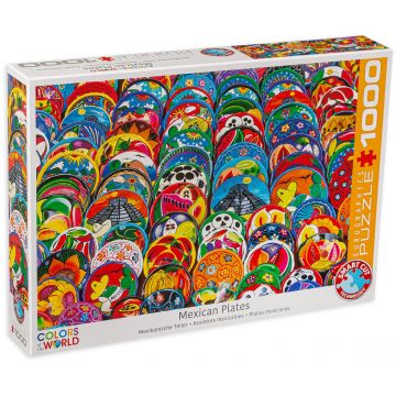 Puzzle Eurographics din 1000 de piese - Farfurii ceramice mexicane