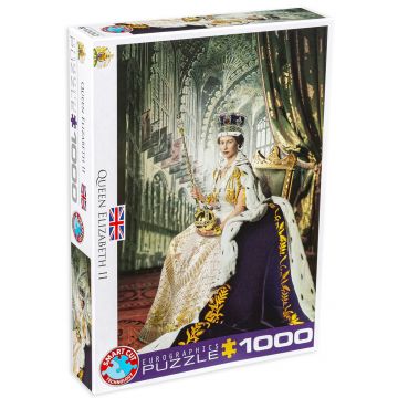 Puzzle Eurographics din 1000 de piese - Regina Elisabeth II
