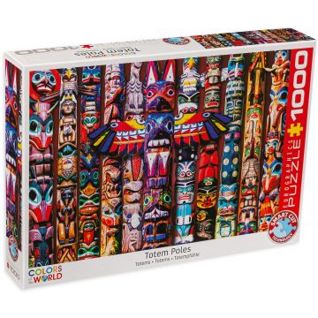 Puzzle Eurographics din 1000 de piese - Totemuri canadiene