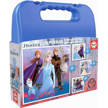 Puzzle in valiza Educa 4 in 1 - Fozen 2