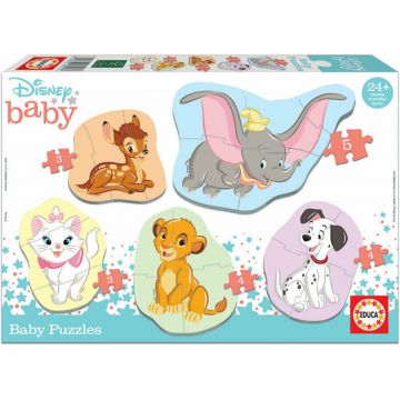 Puzzle pentru bebelusi Educa 5 in 1 - Animale Disney