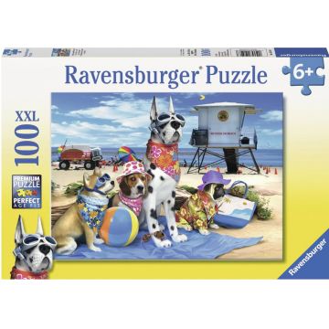 Puzzle Ravensburger din 100 XXL de piese - Fara catei pe plaja