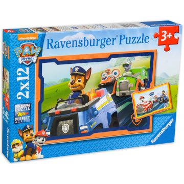 Puzzle Ravensburger din 2 x 12 de piese - Paw Patrol in actiune