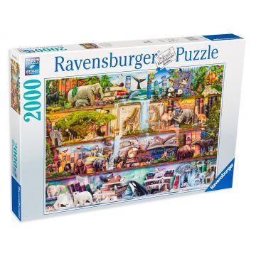 Puzzle Ravensburger din 2000 de piese - Regatul animalelor