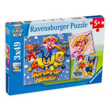 Puzzle Ravensburger din 3 x 49 de piese - Patrula catelusilor