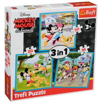 Puzzle Trefl 3 in 1 - Mickey Mouse si prietenii