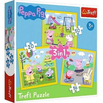 Puzzle Trefl 3 in 1 - Peppa Pig