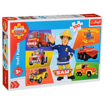 Puzzle Trefl din 100 de piese - Pompierul Sam