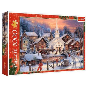 Puzzle Trefl din 1000 de piese - Craciun alb
