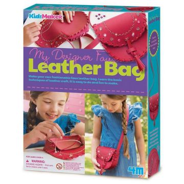 Set creativ 4M Kidz Maker - DIY, geantă din piele ecologică
