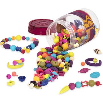 Set creativ Battat - Margele colorate Pop Art, 275 de bucati